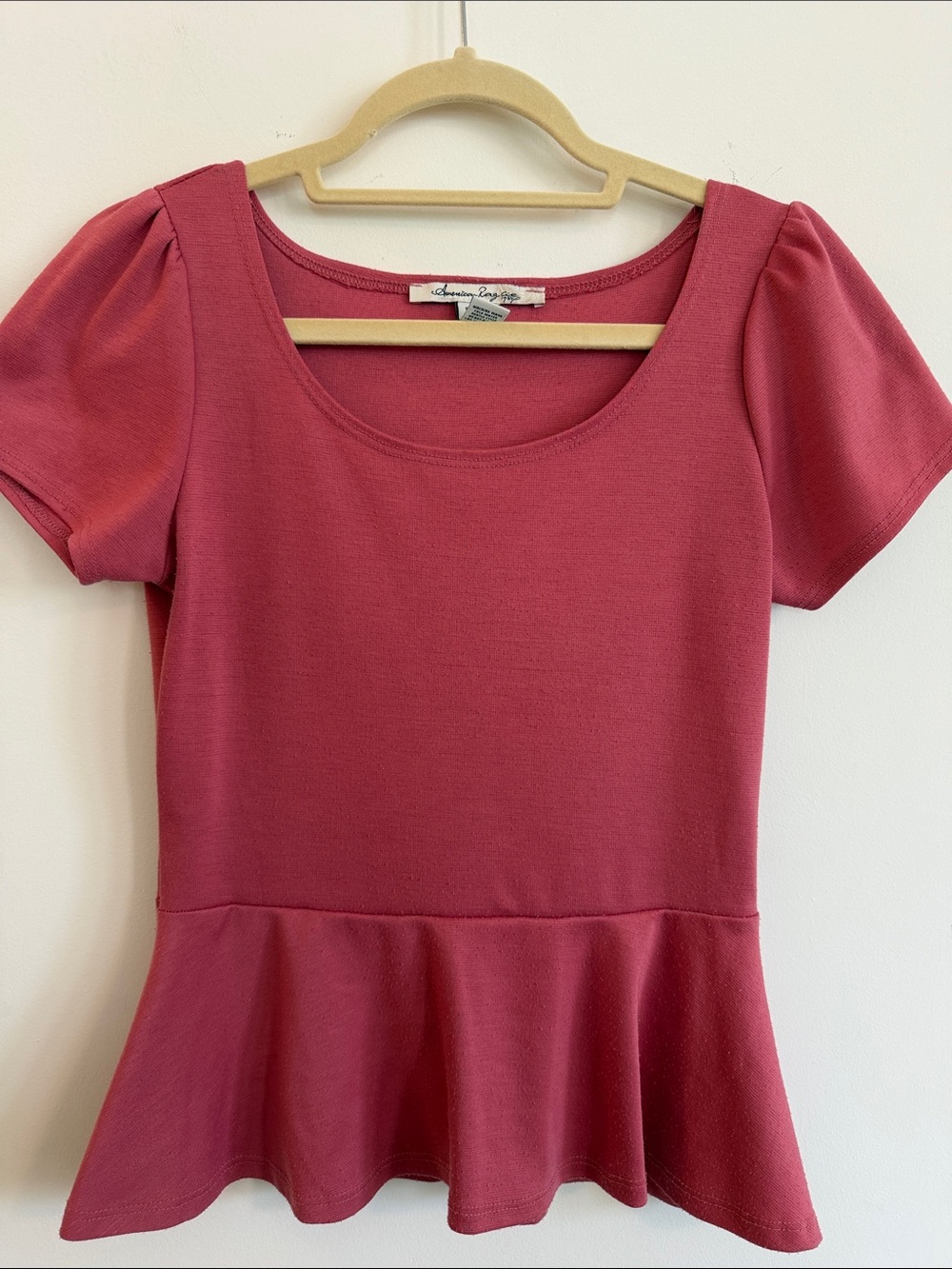 American rag Women's Peplum Knit Top